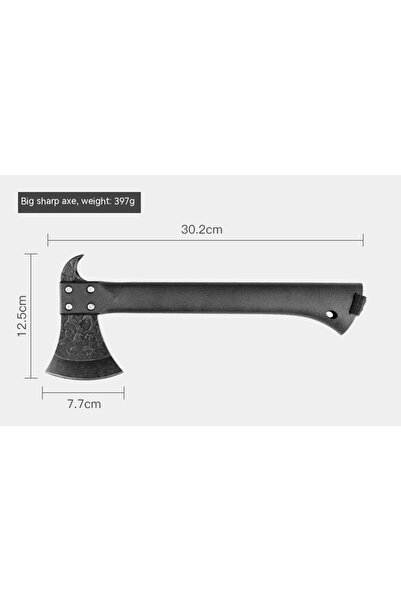 NEO Πολυλειτουργικό τσεκούρι επιβίωσης Neo™ Campy® από σύνθετο υλικό, μαύρο, εύχρηστο, μακριά λαβή,