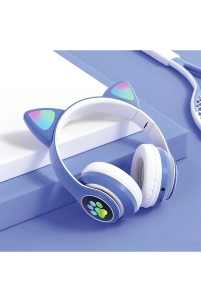 NEO Wireless Cat Ear Headphones, Neo™ Soundy® Foldable STN-28 Blue