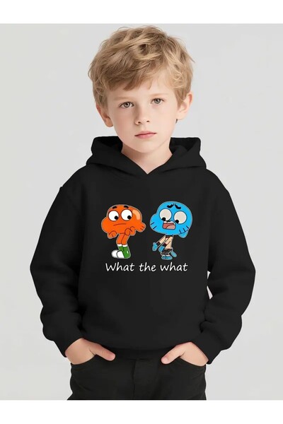 oneagılyazı Gumball Gasp Băiat-fată Copii cu glugă Swea tricou
