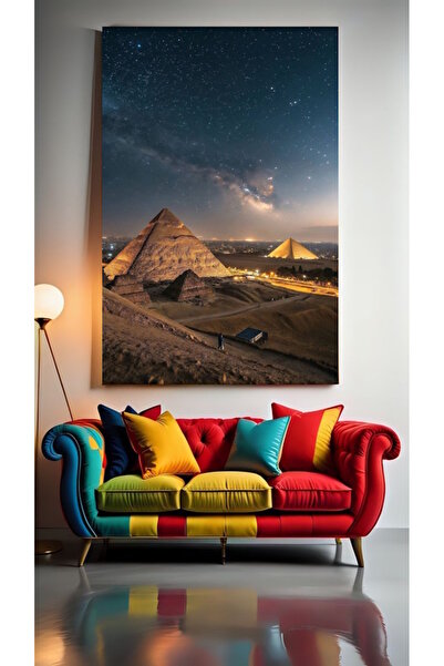 özkacar EGIPAT PIRAMIDE PEJZAŽ Kućni zid Salon lepote Kancelarija Prodavnica ...