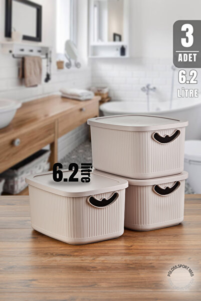 polo55.sport.1855 Compacto 3’lü 6.2 Litre Pudra Organizer Set – Kapaklı Düzenleyici Kutular