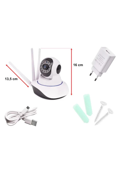 NEO HD surveillance camera with 360 rotation, WiFi, 3 Antennas, with Baby Monitor Night Vision and Auto Rotation
