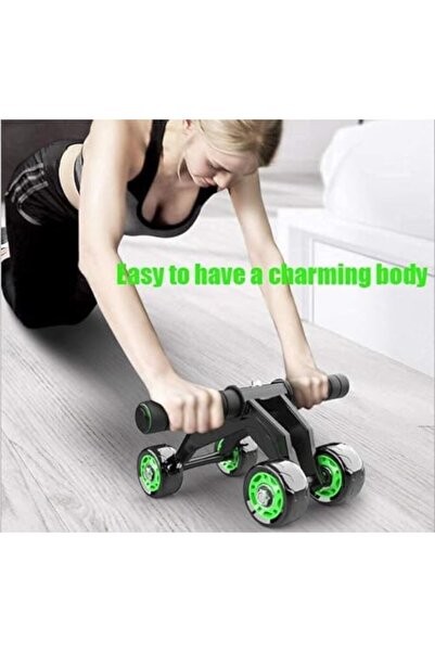 Generic Rotating Ab Wheel for Core Workout, Home Gym Ab Exerciser with Extension Band