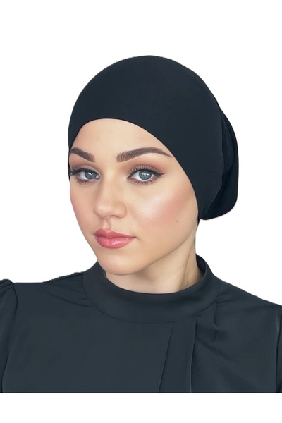 Perfectory Tube Caps Under Scarf Head Wraps Lightweight and Comfortable- Black