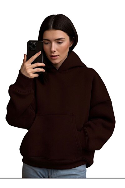 DM DOLCE MORE سترة رياضية بقلنسوة للجنسين مصنوعة من القطن الممشط بثلاث خيوط