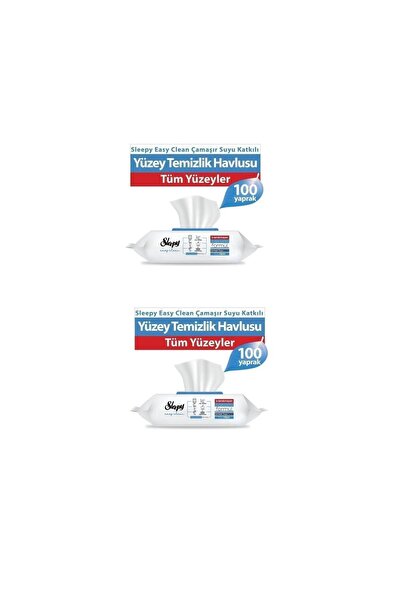 Sleepy منشفة تنظيف الأسطح المضافة بماء الغسيل سهلة التنظيف 2x100 (200 ورقة)
