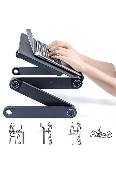 NEO Ρυθμιζόμενο γραφείο φορητού υπολογιστή από αλουμίνιο NEO™ με mouse pad και ψύκτη ψύξης