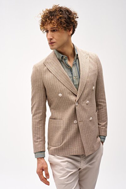 İgs Чоловічий бежевий Slim Fit / вузький крій широкий піджак