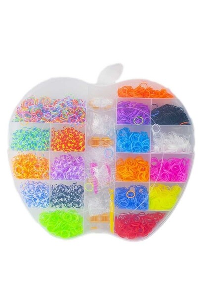 JollyMag Set creativ elastice pentru bratari, forma de mar, 4400 piese, multicolor, GH-4400