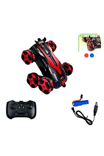 Brother Toys Dublör Araba Uzaktan Kumandalı Full Fonksiyon 6 Tekerli Şarjlı Akrobat Oyuncak Arazi Araba 19 Cm.