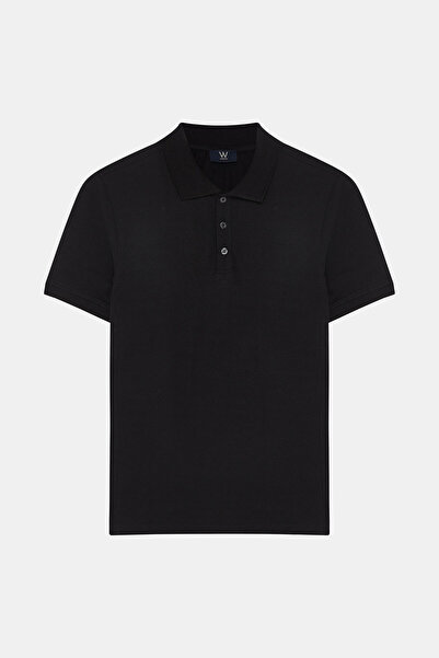 W Collection SİYAH POLO YAKA T-SHİRT