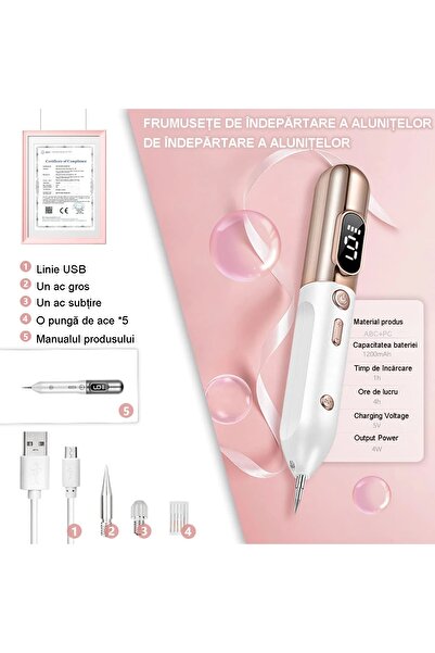 NEO Plasma Pen, Neo™ with 5 replacement needles included, 9 speeds, for removing warts, spots, tattoos