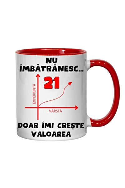 T&M Personalizare Cană personalizată - Nu îmbătrânesc, 21 de ani, valoarea me...
