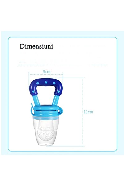 NEO Πιπίλα με θήκη για φρούτα και άλλα τρόφιμα, χωρίς BPA, μπλε