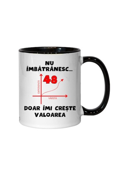 T&M Personalizare Cană personalizată - Nu îmbătrânesc, 48 de ani, doar valoar...