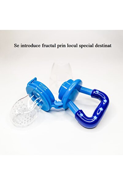 NEO Πιπίλα με θήκη για φρούτα και άλλα τρόφιμα, χωρίς BPA, μπλε