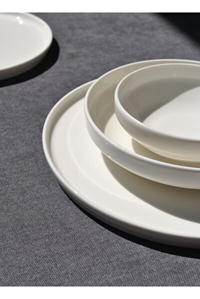 Qualitev 2 Kişilik 8 Parça Porselen Yemek Takımı Lena - Porselen Tabak Yemek Seti