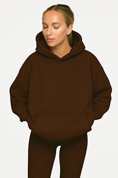 DM DOLCE MORE سترة رياضية بقلنسوة للجنسين مصنوعة من القطن الممشط بثلاث خيوط