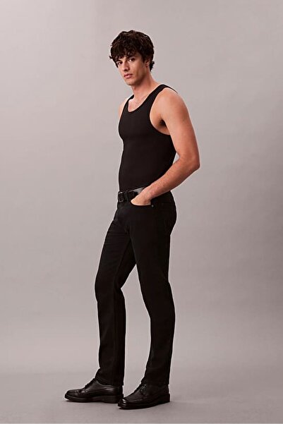 Calvin Klein Erkek Slim Straight Kesim 5 Cepli Jean Pantolon - Siyah