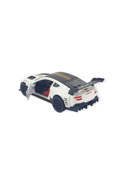 Vardem Pull and Drop Car Metal - 3672C - White - Yellow