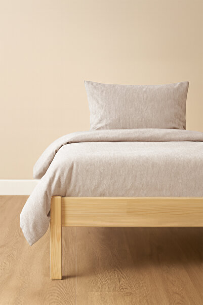 Setekshome Σετ Παπλωματοθήκη Μονό Κρεβάτι Milky Coffee Eco Cotton