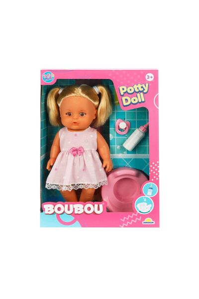 Boubou Papusa bebelus cu par blond Boubou, 3 accesorii, Multicolor