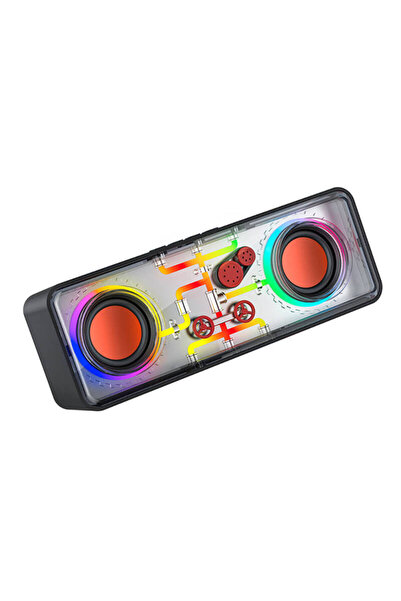 zore Recci RSK-W38 Space Station Serisi RGB Led Işıklı Bluetooth Hoparlör FM ...