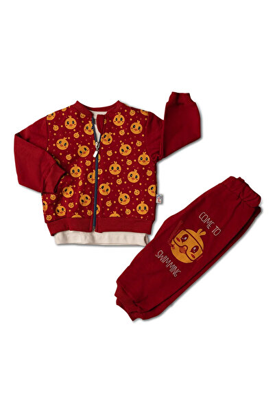 Mamboo Set 3 piese pentru Bebeluș Fetiță Roșu Bordo