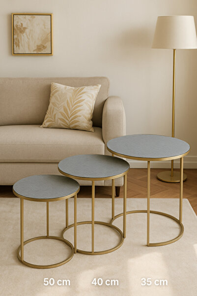 Rona Home Елегантний набір з 3 скатертин для журнального столика, легко прати, не залишає плям, декоративна скатертина для вітальні