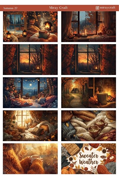 MirayDesign KSNUMKS stranica Jesen Tematske KSNUMKS * KSNUMKS cm Nalepnica / ...