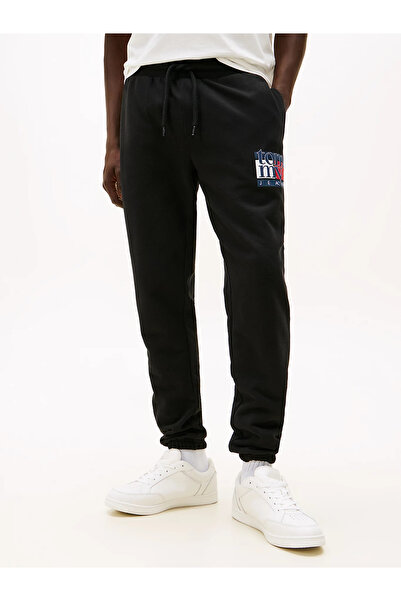 Tommy Hilfiger Ανδρικό παντελόνι φούτερ TJM Slim RWB με σχέδιο σημαίας DM0DM22094BDS