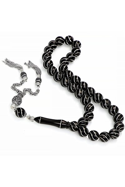 İnan Tesbih 6-Piece Split Watermelon Cut Erzurum Oltu Stone Prayer Beads