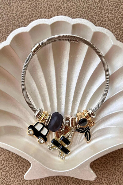 Fubena 8047 سوار فولاذي للسيارة، بتصميم ذيل الحوت وبرج إيفل