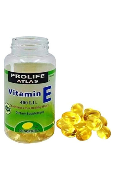 Vitamins Prolife Atlas Vitamin E 400 IU Dietary Supplement Softgel Capsules