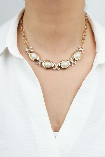 Liveyn Design قلادة من حجر الزركون البرونزي