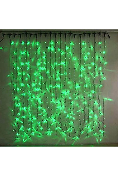 co arma ستارة إضاءة تصميم شلال LED خضراء متدلية، للاحتفال باليوم الوطني السعو...