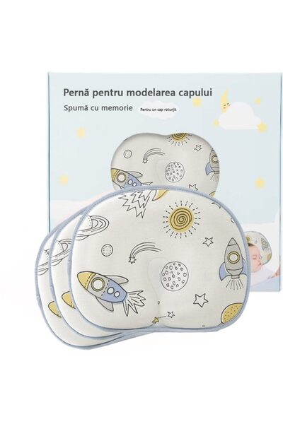 LittleDomi Perna Bebelusi, LittleDomi, cu 2 Huse, Anti Plagiocefalie pentru F...