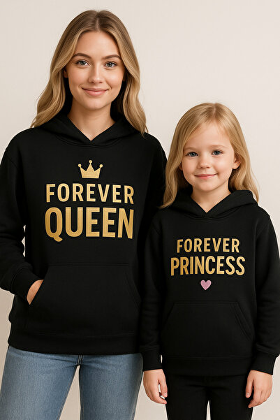 SVART WEAR Hanorac din bumbac pentru mamă și fiică, mini twin, fără buzunar (copil) cu glugă Swea tricou PRET PENTRU UNUL