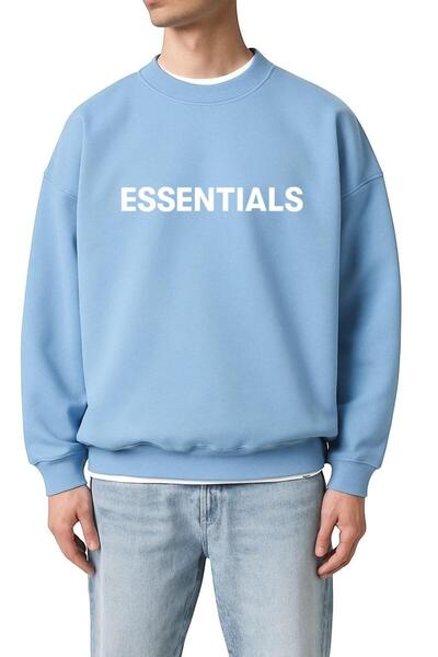 DM DOLCE MORE Hanorac unisex cu imprimeu ESSENTIALS din bumbac pieptănat cu 3...