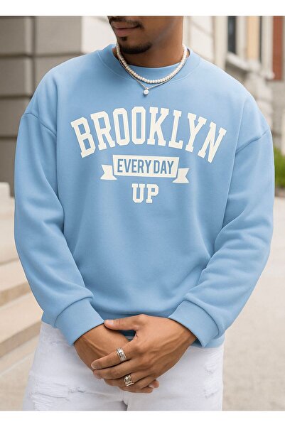 DM DOLCE MORE سترة رياضية يونيسكس مطبوعة من قماش بروكلين الممشط بثلاث خيوط