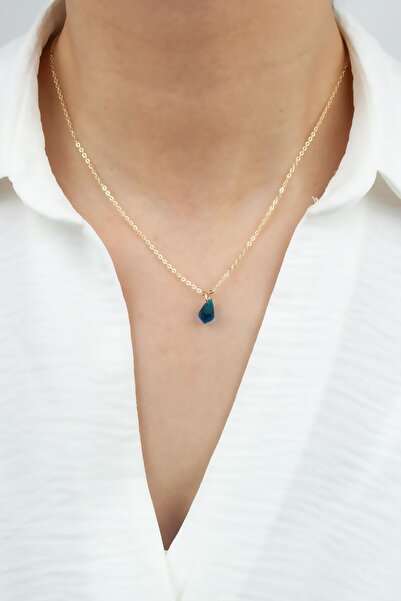 Liveyn Design Thin Chain Crystal Pendant Necklace