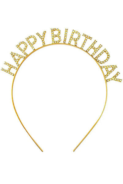 BİJUTERRİ تاج عيد ميلاد ذهبي معدني مرصع بالأحجار، إكسسوار تاج فاخر للحفلات