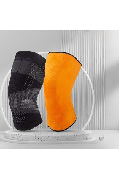 Flippy Elastic Knee Brace, Adjustable with Elastic Straps, Compression Band, Breathable, Size XL, Bl