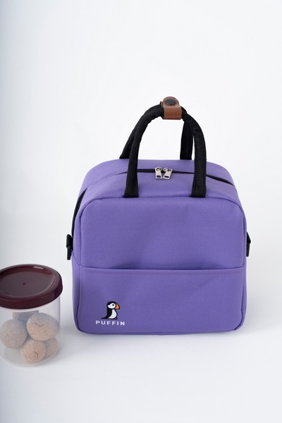 ALTINPAMUK Termal Çanta Isı Yalıtımlı Su Geçirmez Yemek Taşıma Beslenme Çantası Askılı MOR