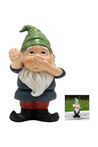 OEM Garden Gnome Made of Resin, Playful Design, 10 cm
