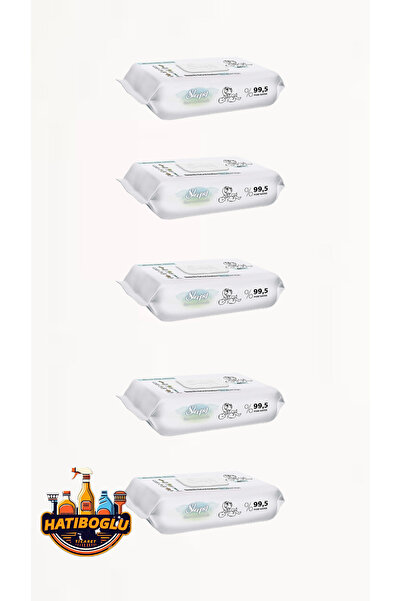 Sleepy bio naturel yeni doğan ıslak bebek havlusu 5 adet (5X40-200 yaprak)