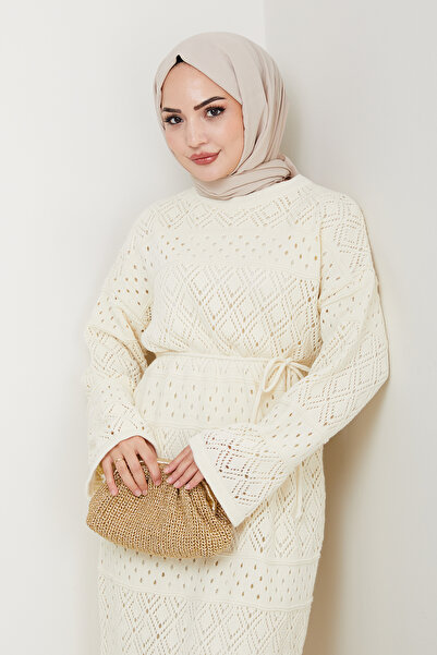 Kirazgym Φόρεμα και εσωτερικό ρούχο με έθνικ σχέδιο με διάτρητο πλέγμα - Σετ με επένδυση