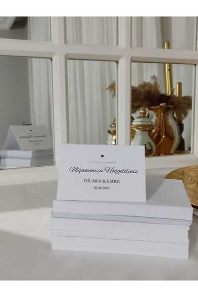 Genel Markalar Kalpli Söz, Nişan, Düğün, Kına Masa Kartı 10 Adet