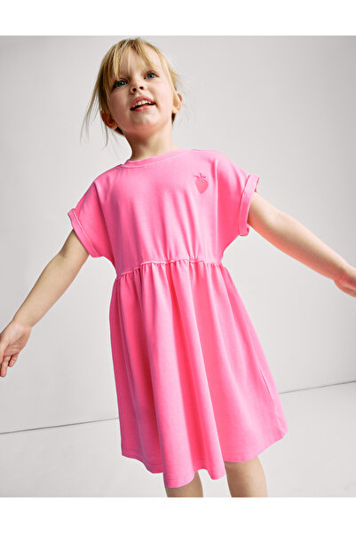 Marks & Spencer Pamuk Karışımlı Tişört Elbise (2-8 Yaş)