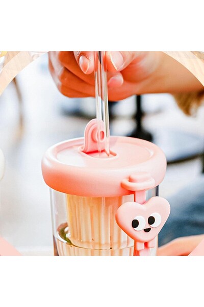 Flippy Silicone cup with lid and straw for children, Flippy, anti-fall, fruit/tea/ice compartment, high tem